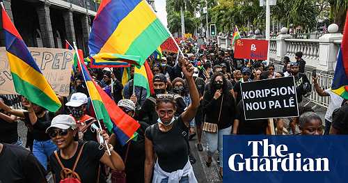 Thousands protest in Mauritius over dolphin deaths after oil spill