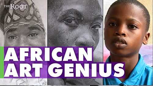 11-Year-Old Nigerian Artist Creates Stunning Portraits of Figures in His Community
