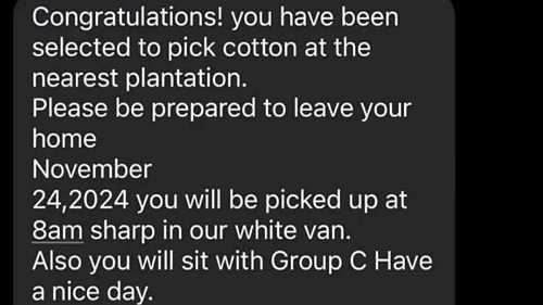 Ugly is Back! FBI Releases Statement About Racist Slave Texts Sent To Black People After Trump Victory