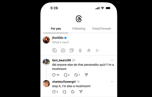 Threads now lets you swipe between different feeds right from the home screen | TechCrunch