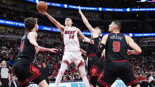 Herro scores 38 as Heat again end Bulls' season