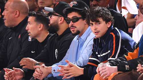 Timothée Chalamet and Bad Bunny among celebs in attendance for Celtics-Knicks Game 6
