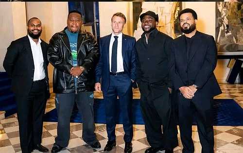 [Entertainment] Davido And His Crew Visit – Emmanuel Macron French President @HeisAustine