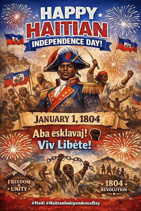 🇭🇹 January 1, 1804 – A Day That Changed World HistoryToday, we rise with pride to...