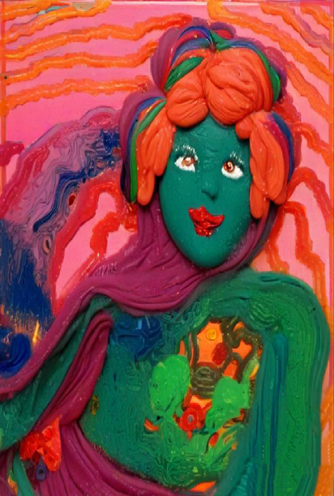 Emerald Dream in Sunset Swirls