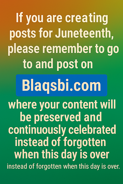 I am asking  every Blaqsbi memberuser to post this on other social media platforms where they...