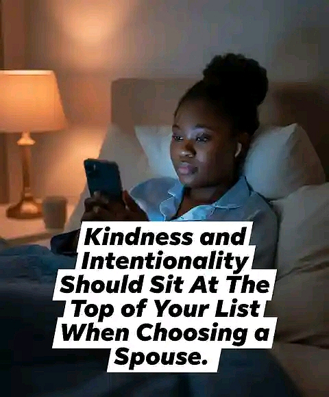 Yesterday, I was speaking with one of my ladies about the importance of marrying a kind spouse....